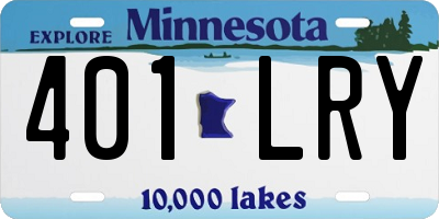 MN license plate 401LRY