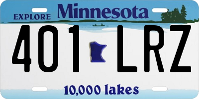 MN license plate 401LRZ