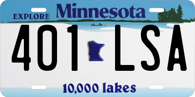 MN license plate 401LSA