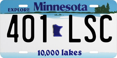 MN license plate 401LSC