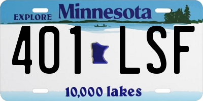 MN license plate 401LSF