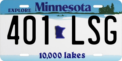 MN license plate 401LSG