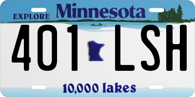 MN license plate 401LSH