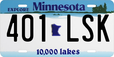 MN license plate 401LSK
