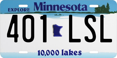 MN license plate 401LSL