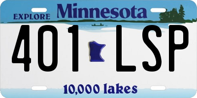 MN license plate 401LSP
