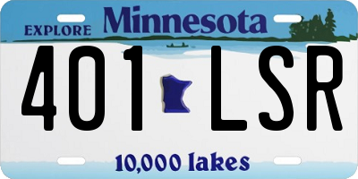 MN license plate 401LSR