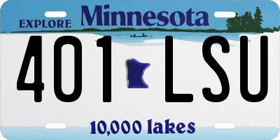 MN license plate 401LSU