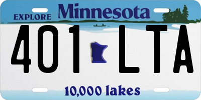 MN license plate 401LTA