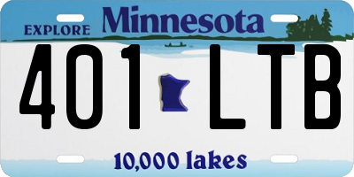 MN license plate 401LTB