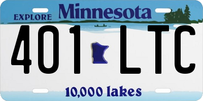 MN license plate 401LTC