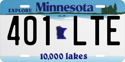 MN license plate 401LTE
