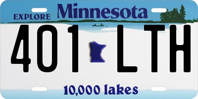 MN license plate 401LTH