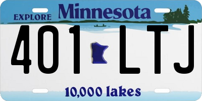 MN license plate 401LTJ