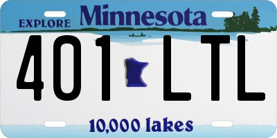 MN license plate 401LTL