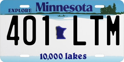 MN license plate 401LTM