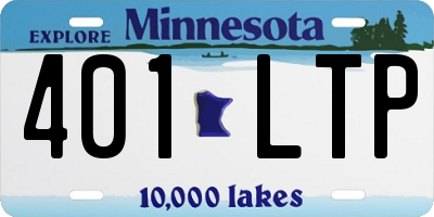 MN license plate 401LTP