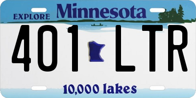 MN license plate 401LTR