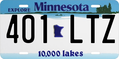 MN license plate 401LTZ