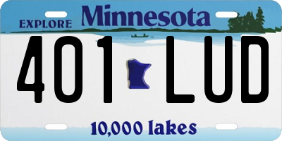 MN license plate 401LUD