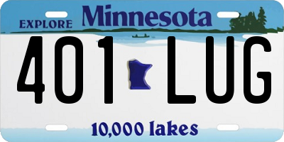 MN license plate 401LUG