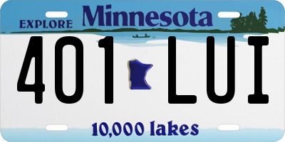 MN license plate 401LUI