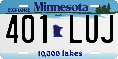 MN license plate 401LUJ