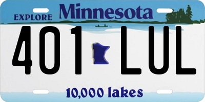 MN license plate 401LUL