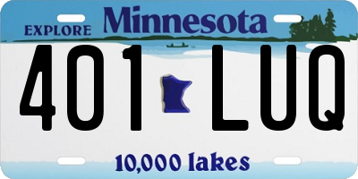 MN license plate 401LUQ