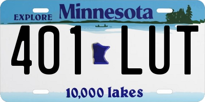MN license plate 401LUT
