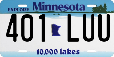 MN license plate 401LUU