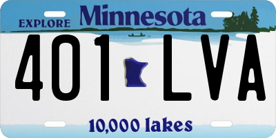 MN license plate 401LVA
