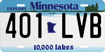 MN license plate 401LVB