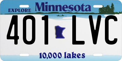 MN license plate 401LVC