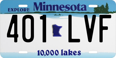 MN license plate 401LVF