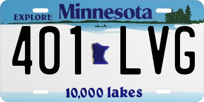 MN license plate 401LVG