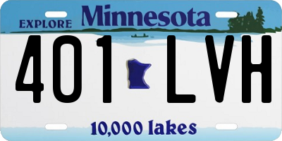 MN license plate 401LVH