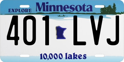 MN license plate 401LVJ