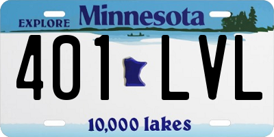 MN license plate 401LVL