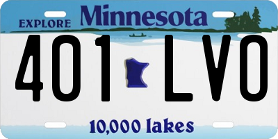 MN license plate 401LVO