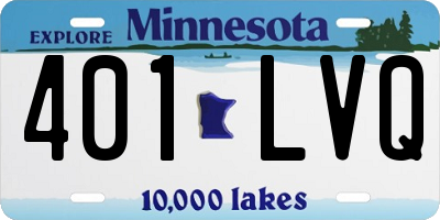 MN license plate 401LVQ