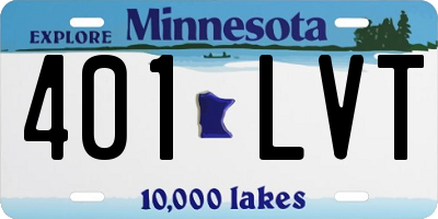 MN license plate 401LVT