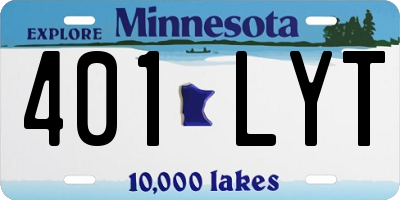 MN license plate 401LYT