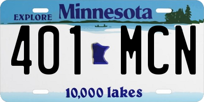 MN license plate 401MCN