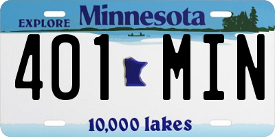 MN license plate 401MIN