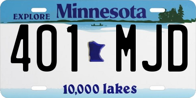 MN license plate 401MJD