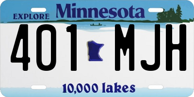 MN license plate 401MJH