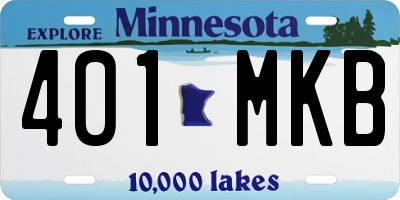 MN license plate 401MKB