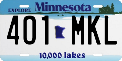 MN license plate 401MKL