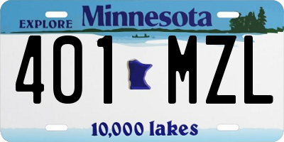MN license plate 401MZL